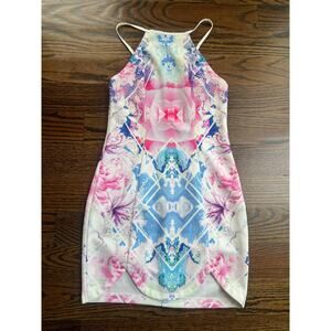 Rumor Boutique Womens Mini Dress Sz. S multicolor halter neck fairy